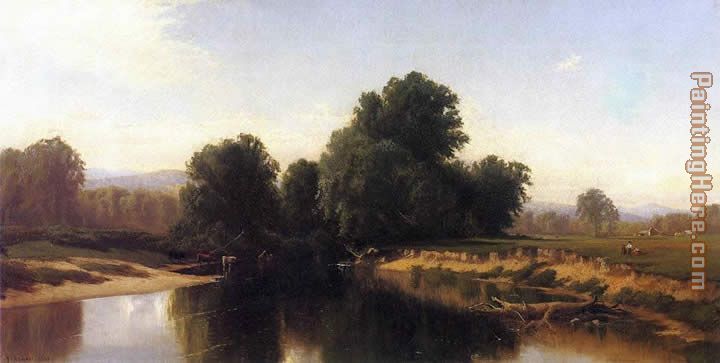 Alfred Thompson Bricher Cattle by the River